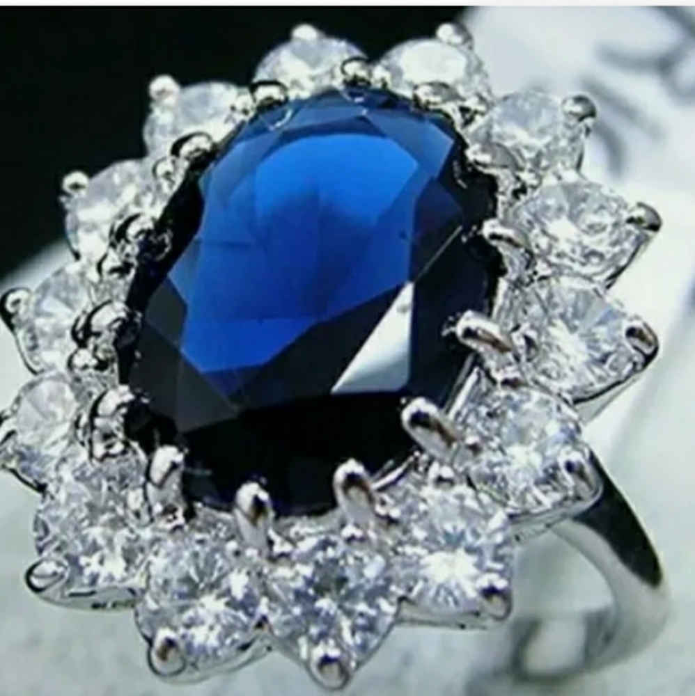 Lady Diana full finger Princess Ring sz 7